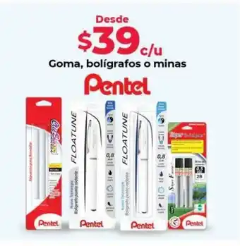 Office Depot Goma, bolígrafos o minas pentel oferta