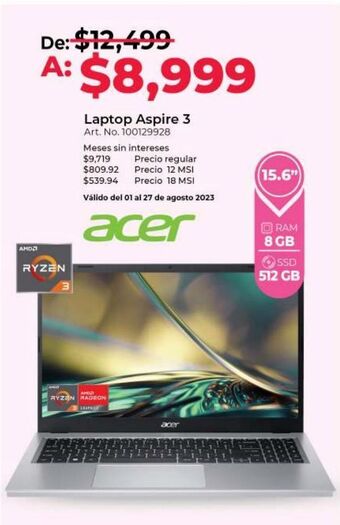 Office Depot Laptop acer oferta