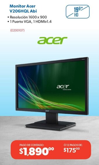 Ofix Monitor Acer V206HQL Abi oferta