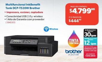 Ofix Multifuncional InkBenefit Tank DCP-T520W Brother oferta