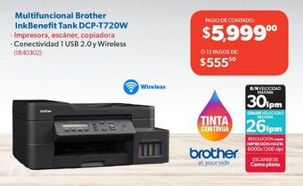 Multifuncional Brother InkBenefit Tank DCP-T720W