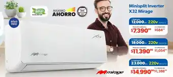 Minisplit Inverter X32 Mirage 220v