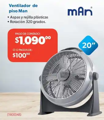 Ventilador de piso Man 20"