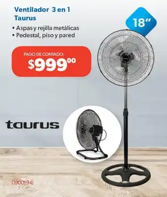 Ofix Ventilador 3 en 1 Taurus 18" oferta
