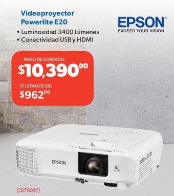 Epson Videoproyector Powerlite E20