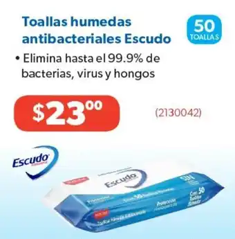 Toallas humedas antibacteriales Escudo 50 toallas