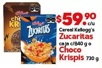 Cereal Kellogg's Zucaritas caja c/840 go Choco Krispis 730 g