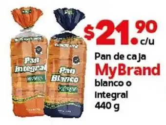 Pan de caja My Brand blanco o integral 440 g