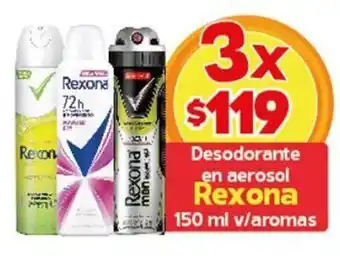 Desodorante en aerosol Rexona 150 ml v/aromas x 3