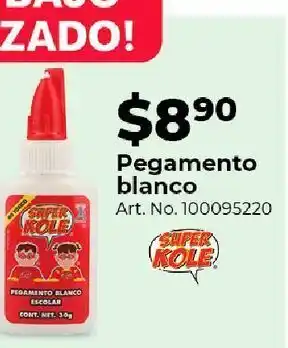 Pegamento blanco super kole