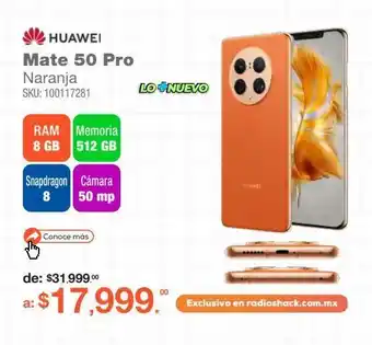 RadioShack Mate 50 pro huawei oferta
