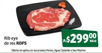 Soriana Súper Rib eye de res RDFS oferta