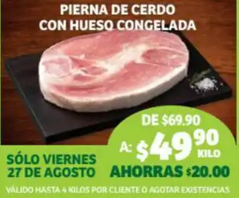 Soriana Súper Pierna de Cerdo con Hueso Congelada oferta