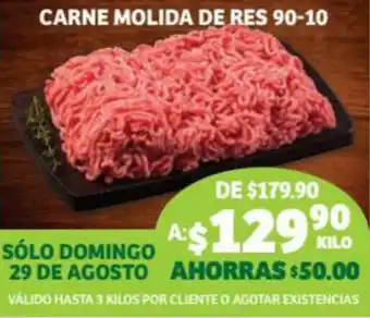 Soriana Súper Carne Molida de Res 90-10 oferta
