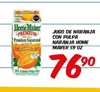 Alsuper Jugo De Naranja Con Pulpa Naranja Home Maker 59OZ oferta