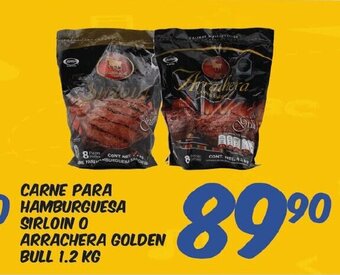 Alsuper Carne Para Hamburguesa Sirloin O Arrachera Golden Bull 1.2kg oferta