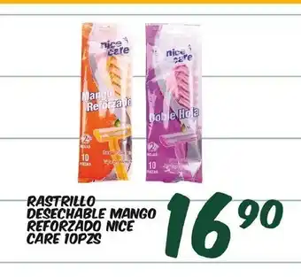 Alsuper Rastrillo Desechable Mago Reforzado Nice Care 10PZs oferta