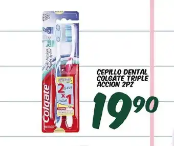 Alsuper Cepillo Dental Colgate Triple Accion 2PZ oferta