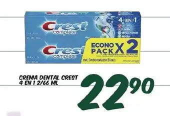Crema Dental Crest 4 En 1 2/66 ML