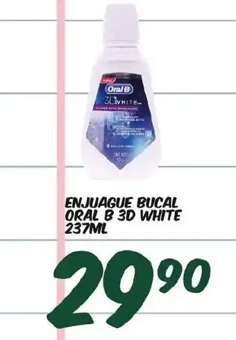 Enjuague Bucal Oral B 3D White 237Ml