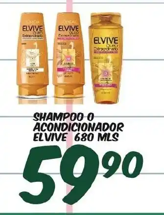 Alsuper Shampoo O Acondicionador Elvive 680Mls oferta