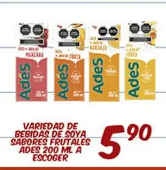 Alsuper Variedad De Bebidas De Soya Sabores Frutales Ades 200 Ml A Escoger oferta
