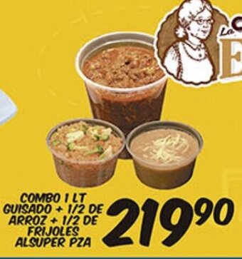Alsuper Combo 1lt Guisado + 1/2 De Arroz + 1/2 De Frijoles Alsuper Pza oferta