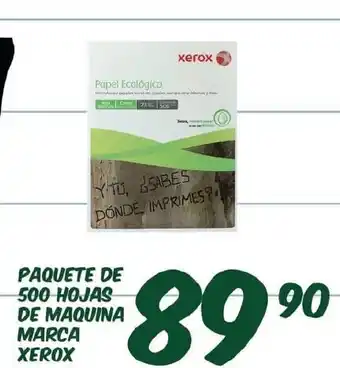 Paquete De 500 Hojas De Maquina Marca Xerox