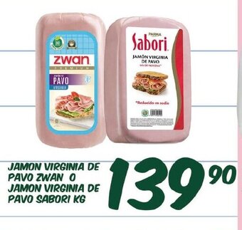 Alsuper Jamon Virginia De Pavo Zwan O Jamon Virginia De Pavo Sabori Kg oferta