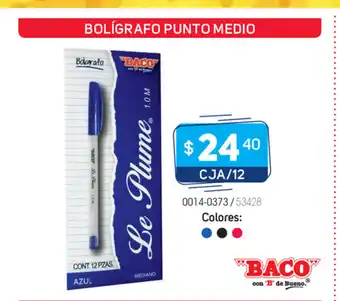 Tony Super Papelerías Baco - Boligrafo Punto Medio oferta