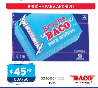 Tony Super Papelerías Baco - Broche Para Archivo oferta