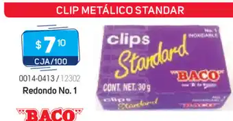 Baco - Clip Metalico Standar Redondo No.1