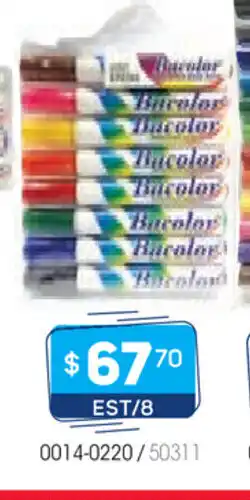 Tony Super Papelerías Baco - Marcador Para Colorear Grueso EST/8 oferta