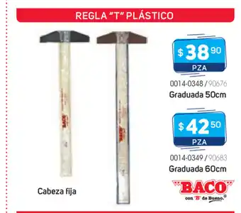 Tony Super Papelerías Baco - Regla "T" Plastico Graduada 50cm oferta
