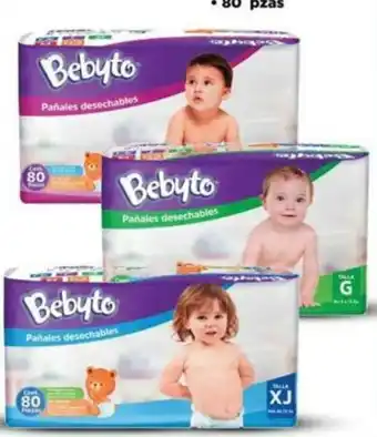 Bebyto Pañales Desechables 80pzas