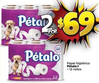 Bodega Aurrerá Pétalo Papel Higiénico 12 rollos oferta