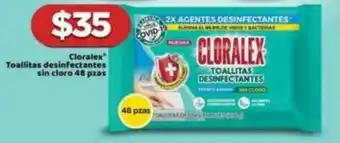 Bodega Aurrerá Cloralex Toallitas Desinfectantes sin cloro 48pzas oferta