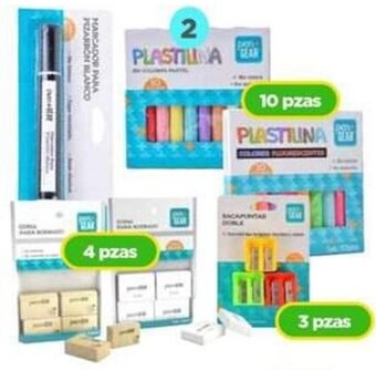 Bodega Aurrerá Sacapuntas doble, marcador de pizarrón, plastilina, goma migajón o goma blanca oferta