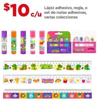 Bodega Aurrerá Lápiz adhesivo, regla, o set de notas adhesivas, varias colecciones oferta