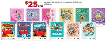 Bodega Aurrerá Variedad de cuaderno profesional de licencias 100 Hojas oferta