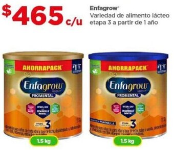 Bodega Aurrerá Enfagrow Variedad de alimento lácteo etapa 3 a partir de 1 año 1,5kg oferta