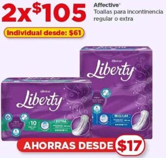 Bodega Aurrerá Affective Toallas para incontinencia regular o extra oferta