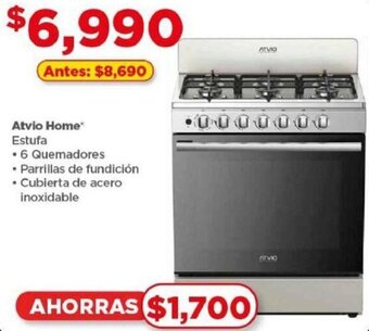 Bodega Aurrerá Atvio Home Estufa • 6 Quemadores oferta