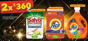 Bodega Aurrerá Variedad de detergente en polvo o líquido oferta