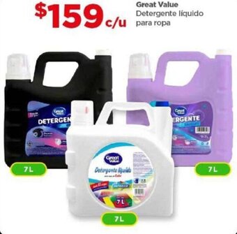 Great Value Detergente líquido para ropa 7L
