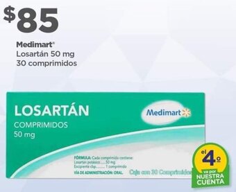 Medimart Losartán 50 mg 30 comprimidos