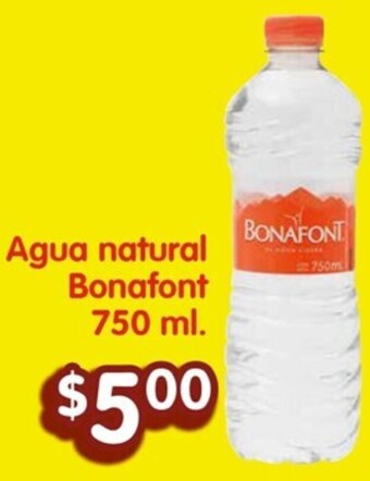 Soriana Híper Agua natural Bonafont 750 ml. oferta