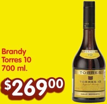 Soriana Híper Brandy Torres 10 700 ml. oferta