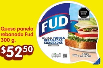Queso panela rebanado Fud 300 g.