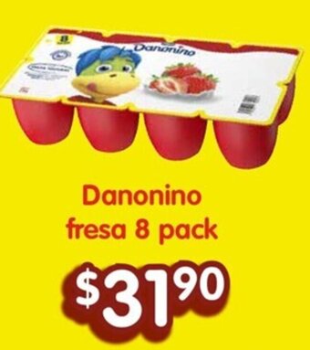 Soriana Híper Danonino fresa 8 pack oferta